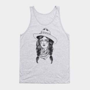 Tattoo inspired cowgirl Tank Top